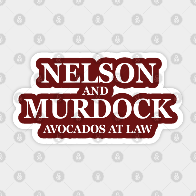 Avocados at Law Daredevil Sticker TeePublic